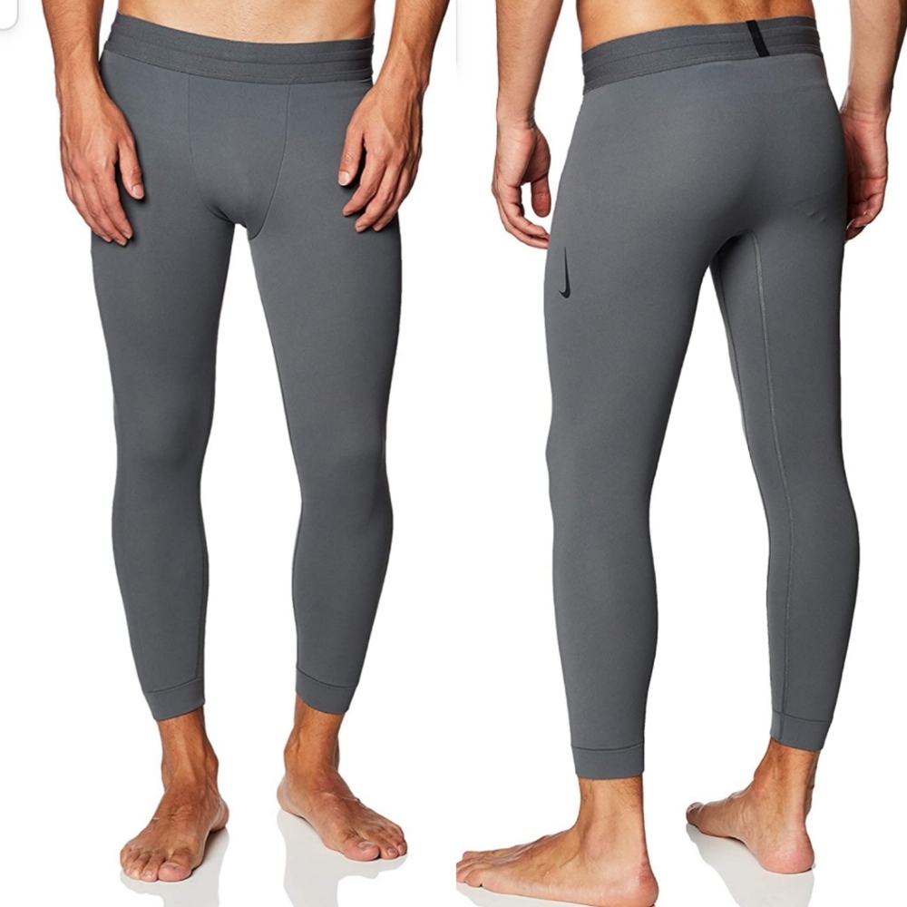 Nike Yoga Pants Infinalon DriFit Men's 3/4 Athletic Tight 4X Big & Tall Grey NWT
